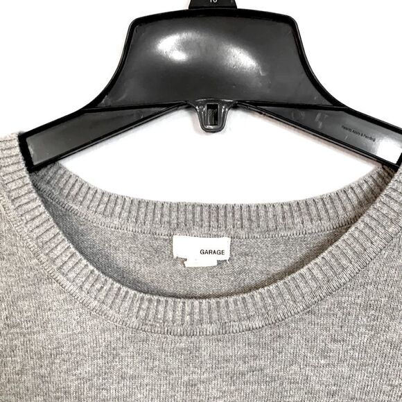 360 Garage | Women’s Grey Gray White Crewneck Knit ‘MUSIC’ Pullover Sweater XS - Picture 5 of 9